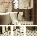 high quality 23*23mm bathroom floor mosaic tile cream marfil beige marble mosaics